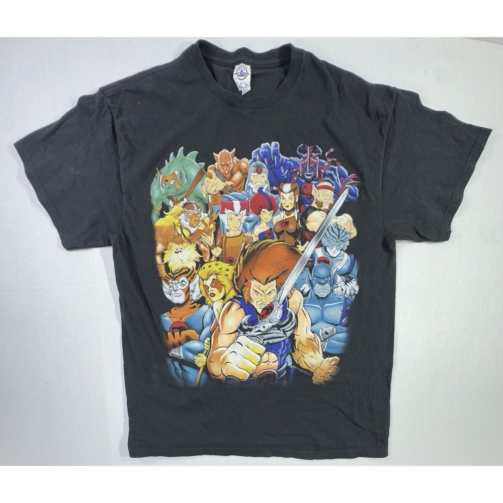 Vintage Thundercats Cartoon Graphic T-Shirt 2000s Delta Pro Weight Black XL